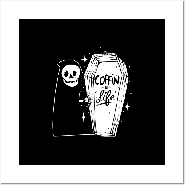 Coffin is life Wall Art by popcornpunk